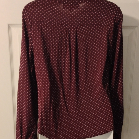 LOFT Maroon Patterned Blouse - Picture 6 of 8